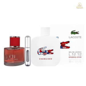 Combo Lacost3 Energ1zed Men + Carolin4 Herrer4 CH 50ml Dama + Atomizador