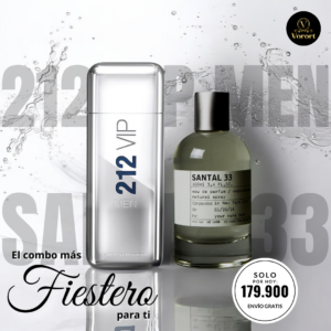 Combo Le Labo Santal 33 + 212 VIP Men Carolina Herrera