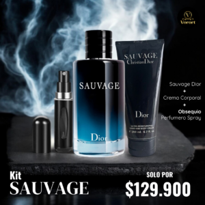 Combo Sauvage Dior + Crema Corporal Sauvage + Perfumero