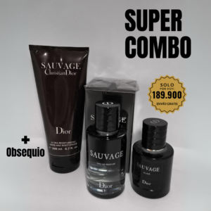 Combo Sauvage Dior + Sauvag Elixir + Crema Corporal Sauvage